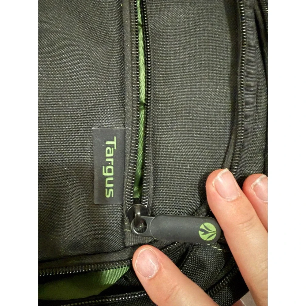 Targus EcoSmart Spruce Laptop Backpack Black Green TBB013US Recycled Materials